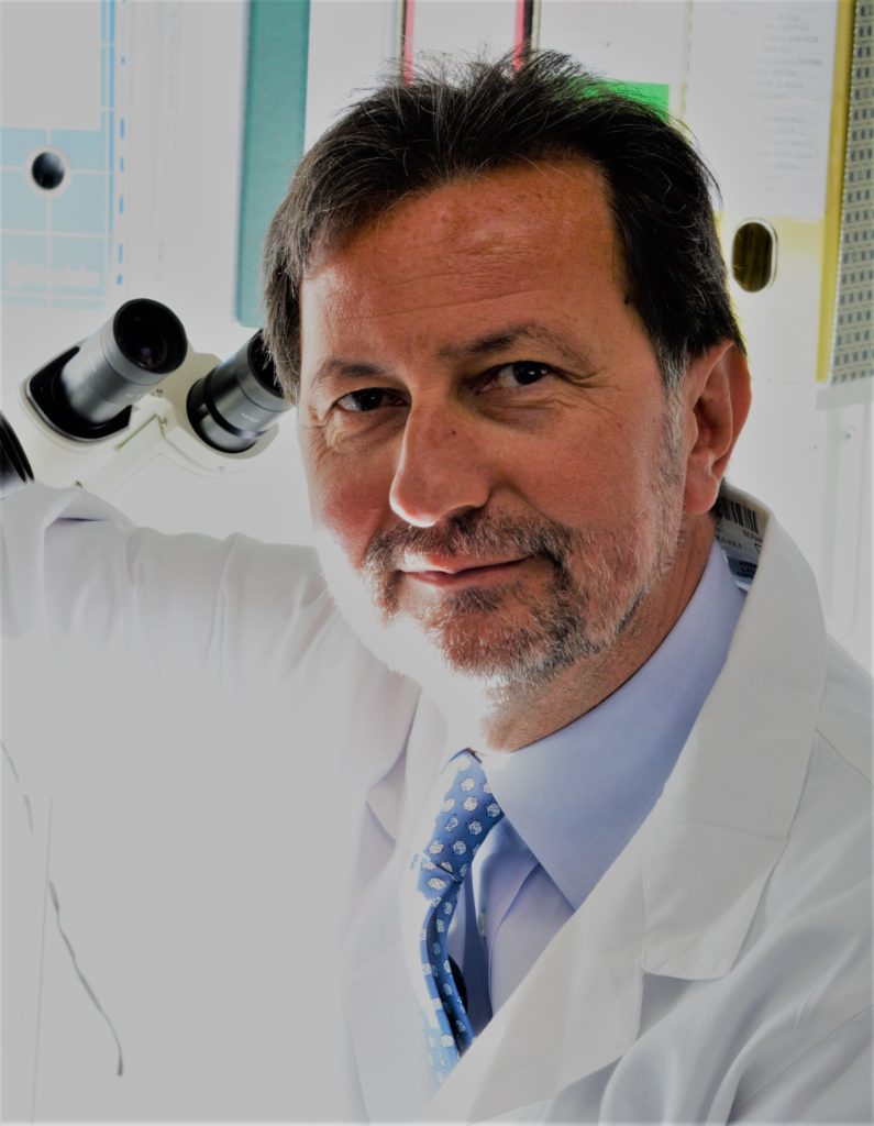 Figura 1 - Il professor Vaira nel suo studio