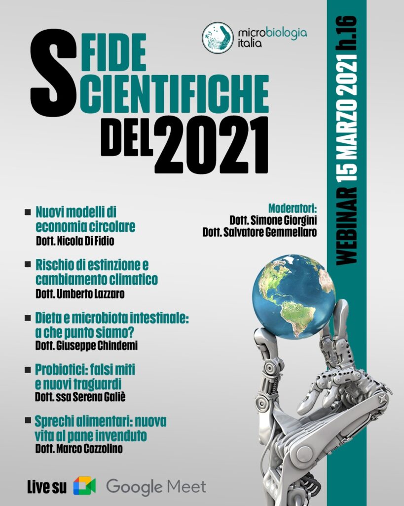 Le sfide scientifiche 2021 webinar microbiologia italia