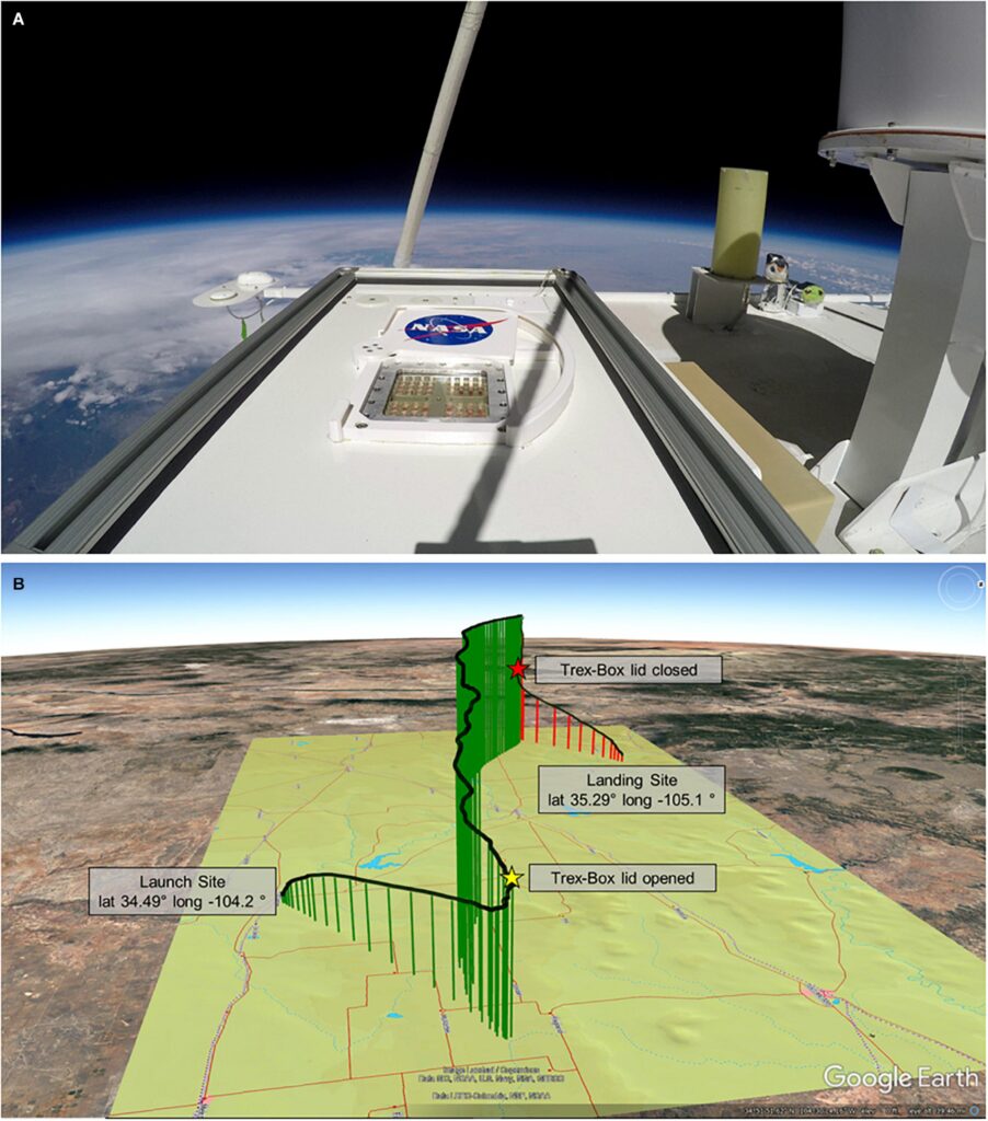 Percorso compiuto dal pallone nella stratosfera con obiettivo di ricerca sul pianeta rosso