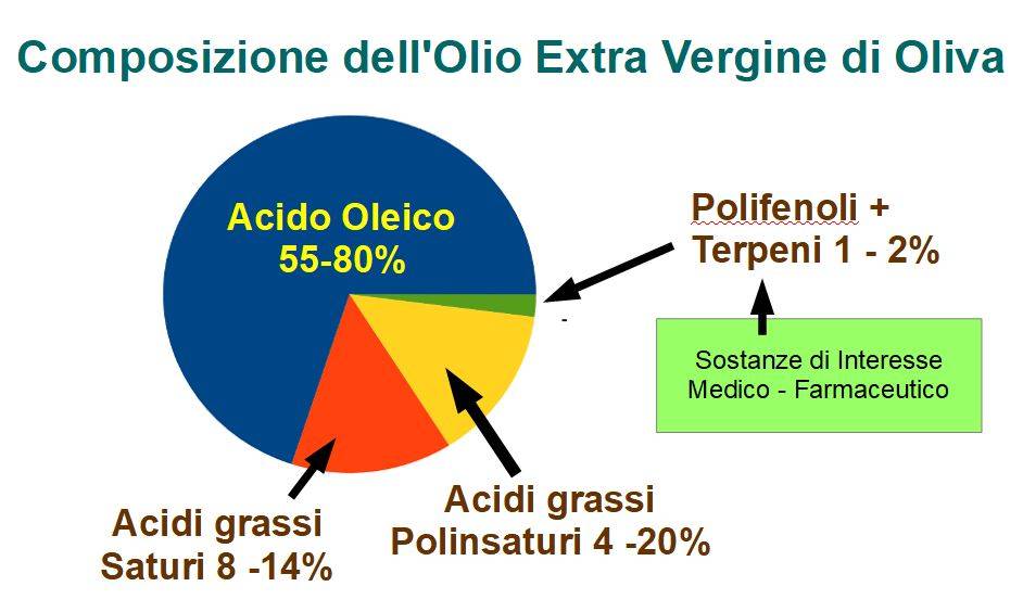 Composizione dell'olio di oliva