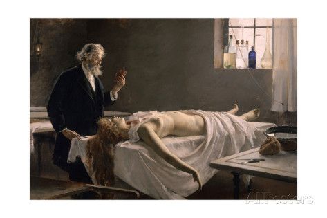 tanatologia - L'autopsia, Enrique Simonet, olio su tela, 1904.