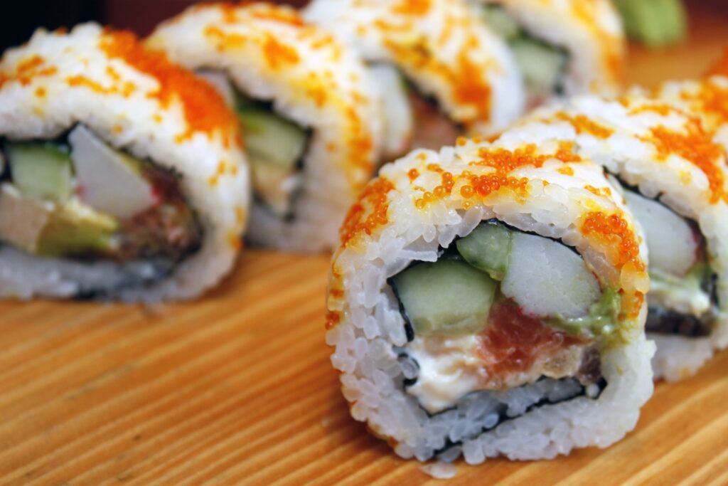 Una foto del sushi giapponese