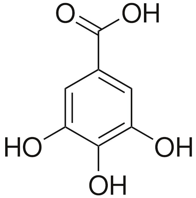 Acido gallico, uno dei fenoli della frutta.