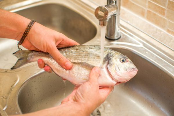 lavare il pesce