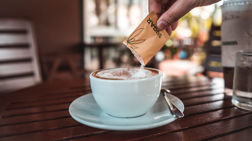 Dolcificante nel caffe