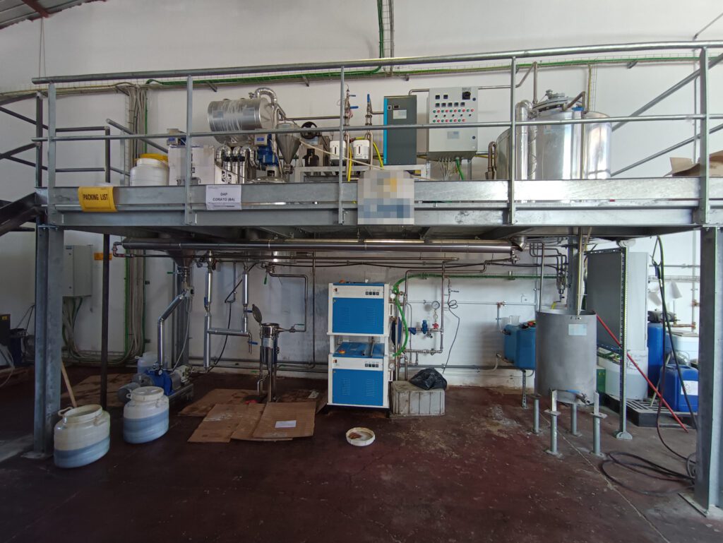 Impianto pilota di raffinazione di olio di grano duro Casillo [Fonte: Carbone, Simona. (2023) Microbiologia Italia]