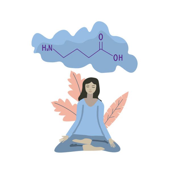 Gaba: acido gamma ammino butirrico [Fonte: https://www.istockphoto.com/it/search/2/image?mediatype=illustration&phrase=acido+gamma+amminobutirrico]