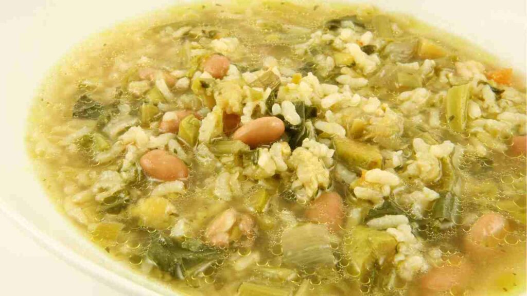 Riso con Fagioli Zucchine e Scarole