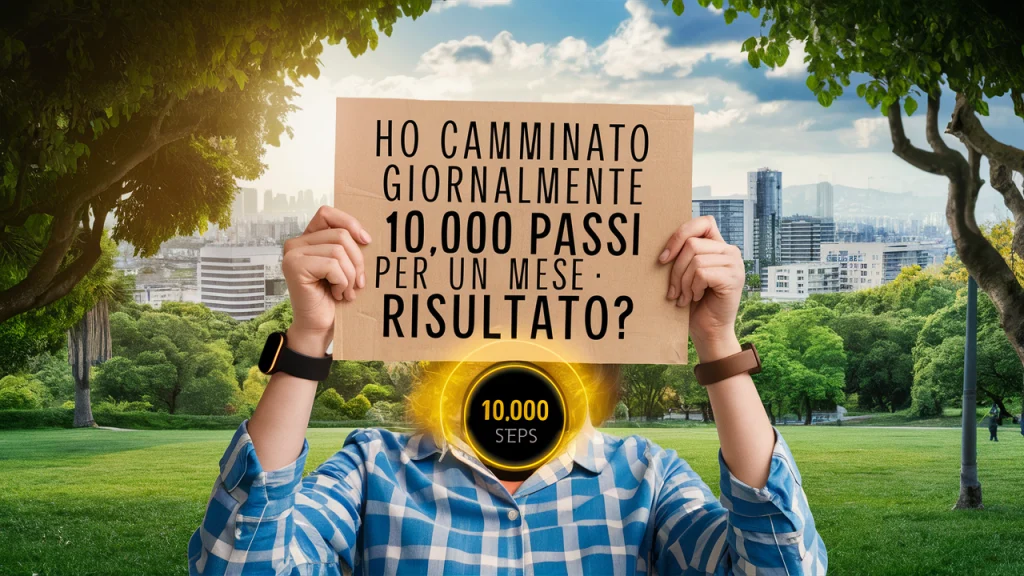 Ho camminato giornalmente 10.000 passi per un mese