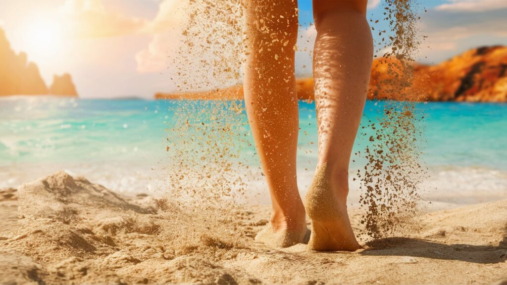 Come levare la sabbia dai piedi al ritorno dal mare