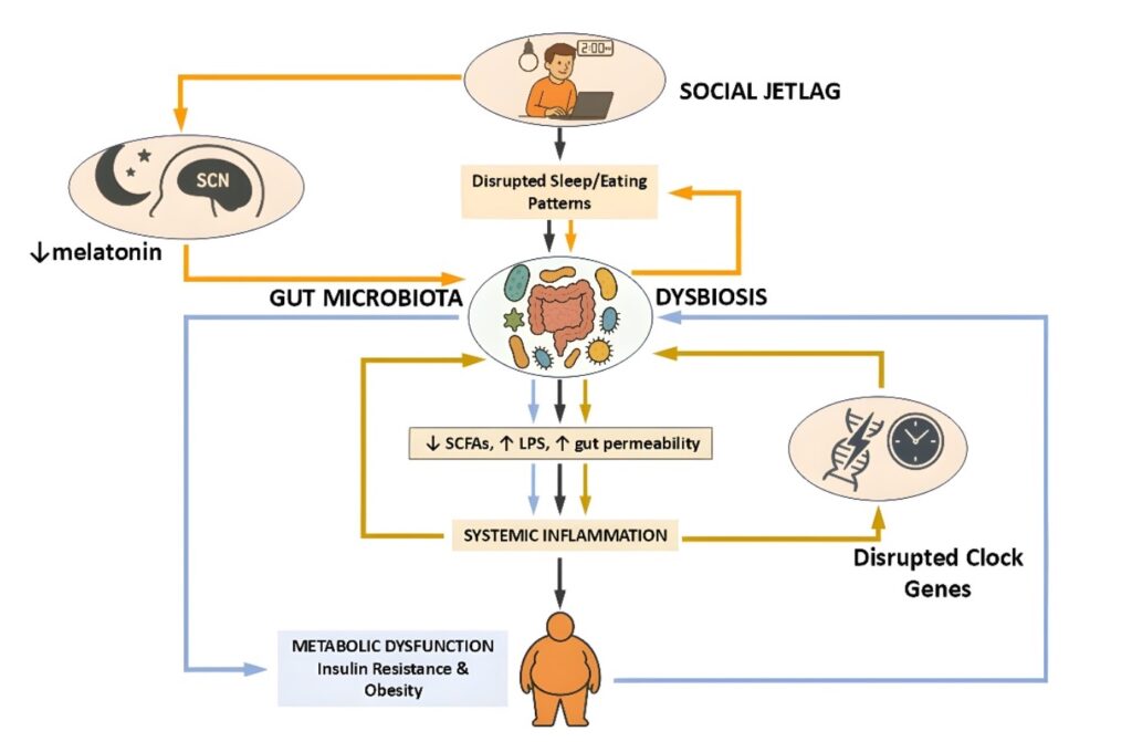 Circuito d'azione del Social Jet Lag