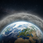 "Rappresentazione concettuale dell'atmosfera terrestre e dell'effetto serra.