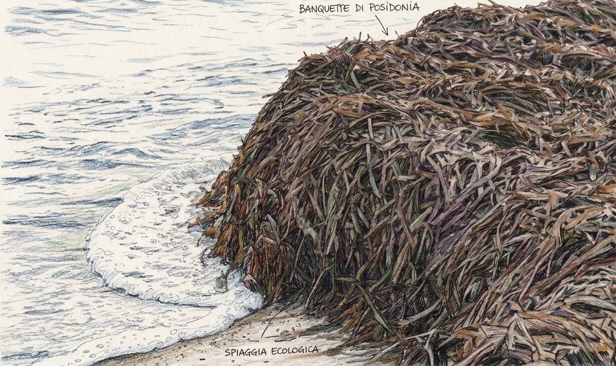 Banquette di Posidonia oceanica.