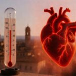 La percentuale di infarto con l'aumento delle temperature