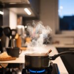Come togliere l'odore di fritto dalla cucina facendo bollire una stecca di cannella in un pentolino stasera