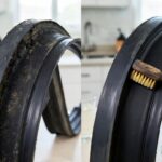 Il trucco dello spazzolino da denti vecchio per pulire le guarnizioni nere della lavatrice