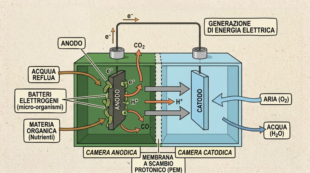 Figura 1. Cella a combustibile microbica